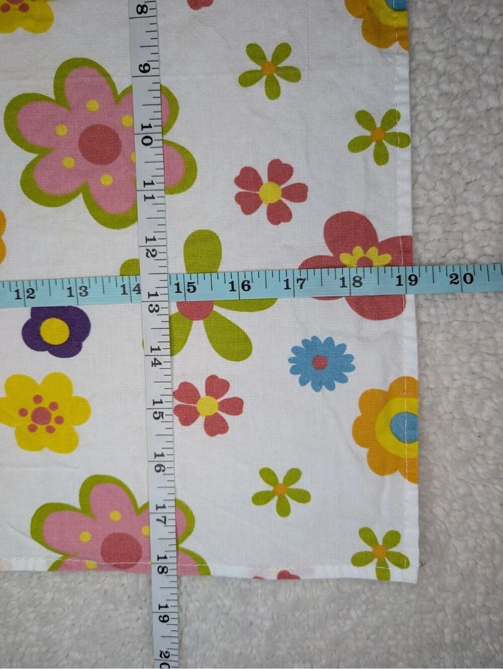 Pier 1 Imports Lot of 6 Cotton Napkins Neon Flowers Approx 19x19 inches